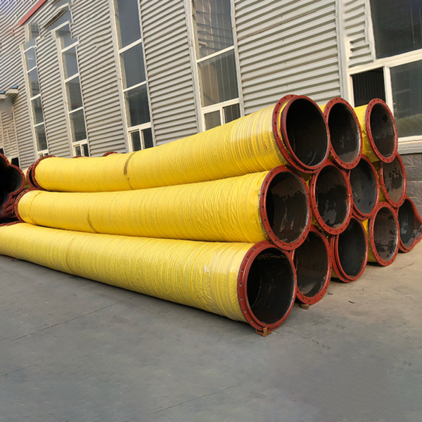 Large Diameter 6-8 Inch Water Suction Discharge Rubber Hose with Flange Wear Resistance Flexible Customizable Cutting Service - 图片 5
